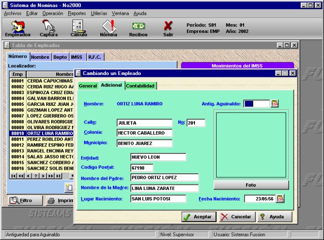 Archivo de Empleados